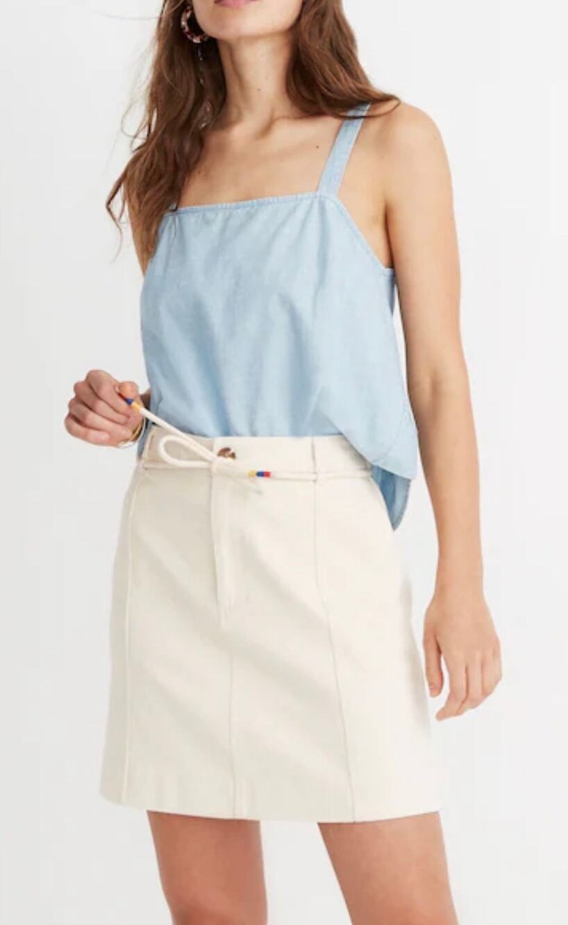 New with Tags Madewell Capital A-Line Mini Skirt